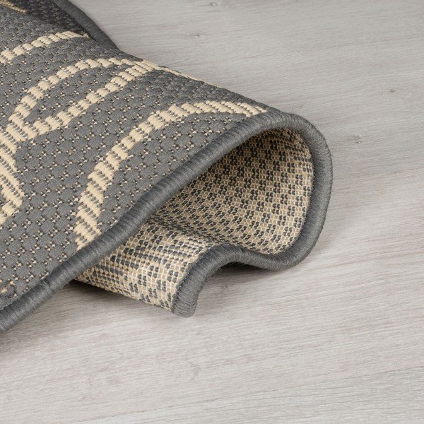 Šedo-béžový kulatý venkovní koberec ø 160 cm Milan - Flair Rugs-image-3
