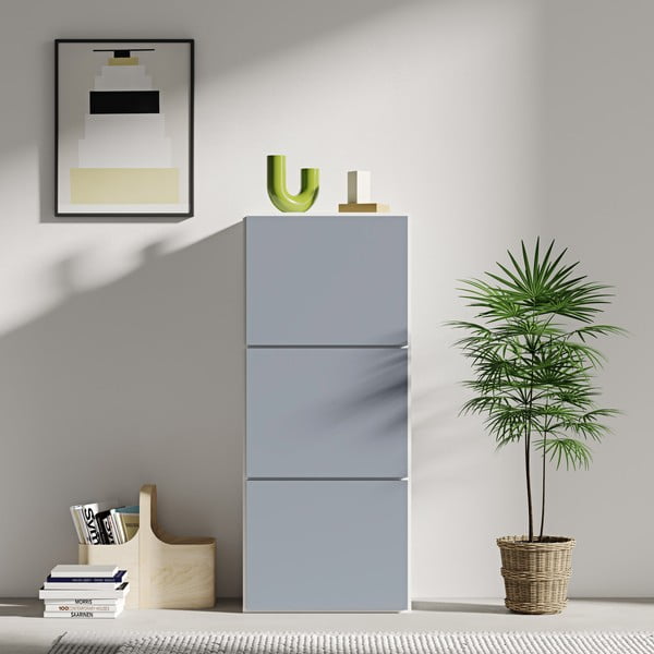 Šedo-bílý botník Bamboo – TemaHome-image-1