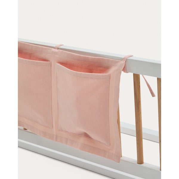 Růžový bavlněný kapsář na dětskou postýlku 45 cm Laily – Kave Home-image-2