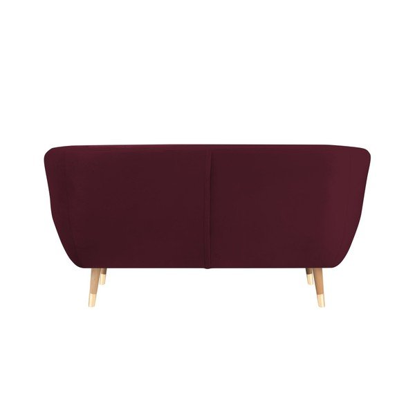 Vínová sametová pohovka Mazzini Sofas Benito, 158 cm-image-3