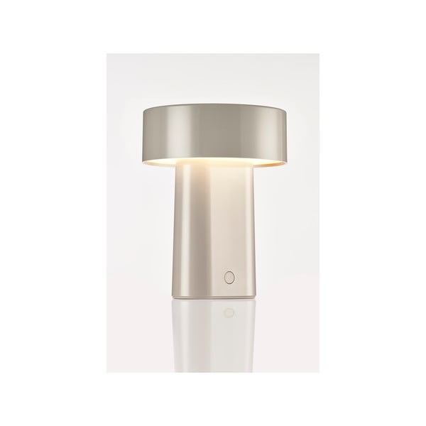 Šedobéžová plastová LED stolní lampa (výška 18 cm) Oblong – Zone-image-3