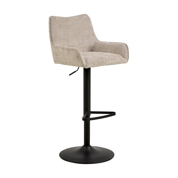 Béžová barová židle s nastavitelnou výškou/s područkami (výška sedáku 85 cm) Eddie – Actona