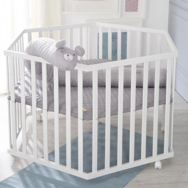 Bílá dětská ohrádka 112x97 cm Roba style – Roba-image-1