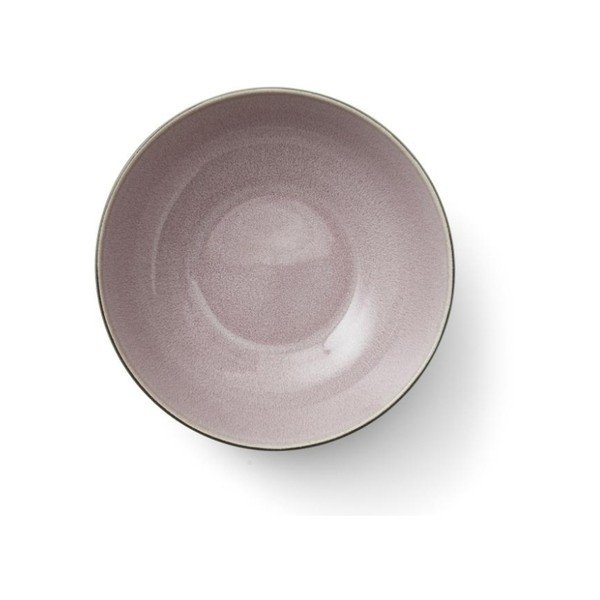 Šedá kameninová salátová mísa s vnitřní glazurou v růžové barvě Bitz Mensa, průměr 30 cm-image-3