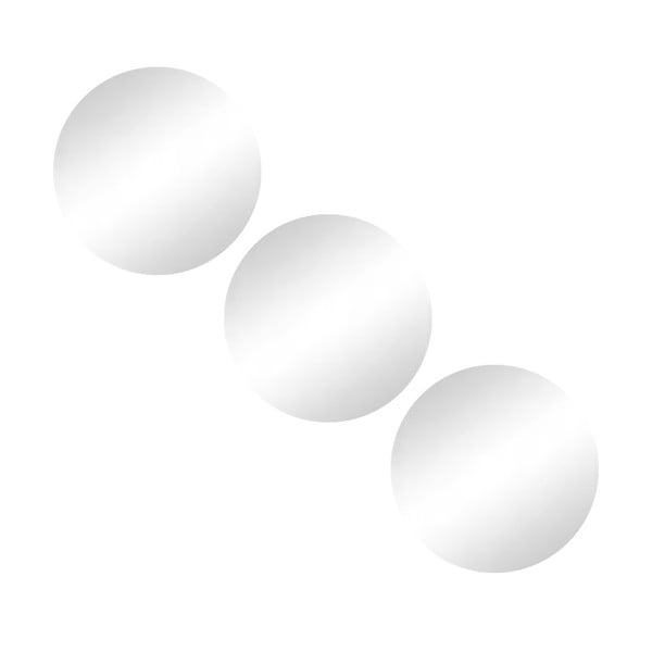 Nástěnná zrcadla v sadě 3 ks ø 15 cm – MSV