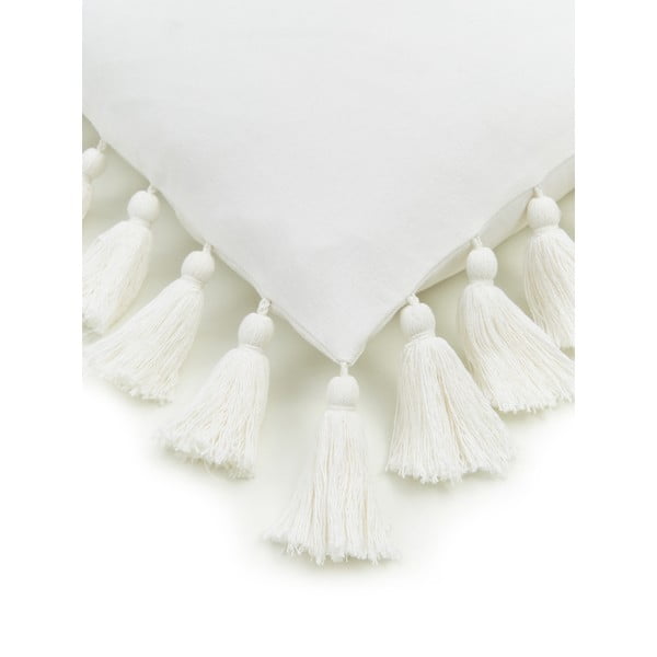 Bílý bavlněný dekorativní povlak na polštář Westwing Collection Shylo, 40 x 40 cm-image-1