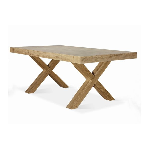 Rozkládací jídelní stůl z bukového dřeva Castagnetti Cross, 180 cm
