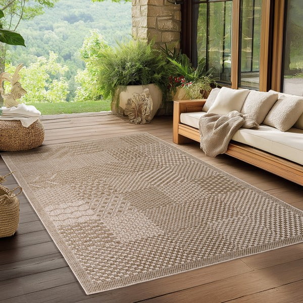 Béžový vnitřní a venkovní koberec 200x290 cm Ibiza 1902 – Ayyildiz Carpets-image-1