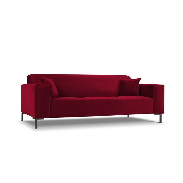 Červená sametová pohovka Cosmopolitan Design Siena-image-3