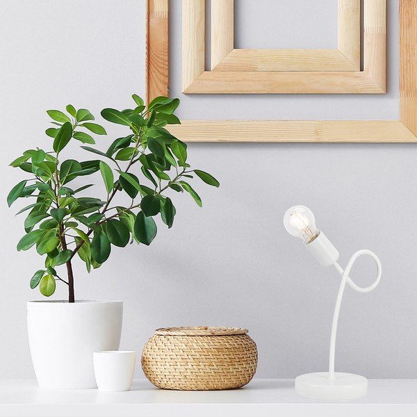 Bílá stolní lampa - LAMKUR-image-1