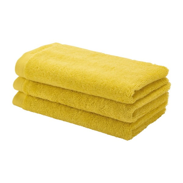Žlutý ručník z egyptské bavlny Aquanova London, 30 x 50 cm