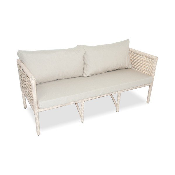 Krémový zahradní lounge set z umělého ratanu pro 4 Newyork 160 – Floriane Garden-image-1