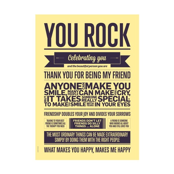 Autorský plakát You Rock, 50x70 cm