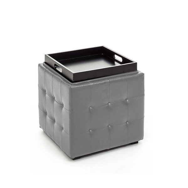 Šedý puf s úložným prostorem Tomasucci Case-image-2