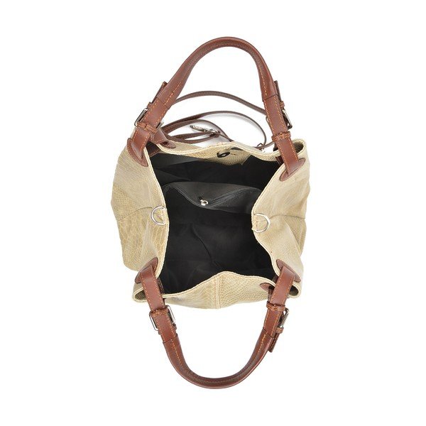 Béžová kožená kabelka Luisa Vannini Marcelle-image-2