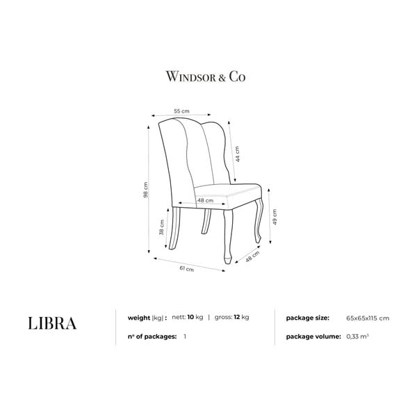Světle šedá židle Windsor & Co Sofas Libra Designs-image-2
