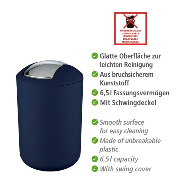 Tmavě modrý odpadkový koš Wenko Brasil Dark Blue L-image-2