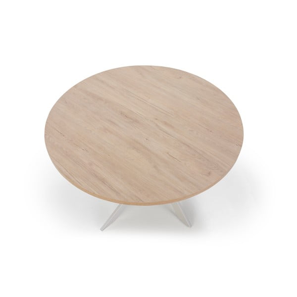 Kulatý jídelní stůl s deskou v dubovém dekoru ø 120 cm Ther – Marckeric-image-3
