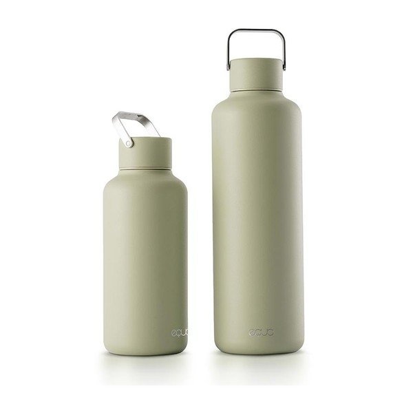 Světle zelená nerezová láhev Equa Timeless, 1 l-image-3