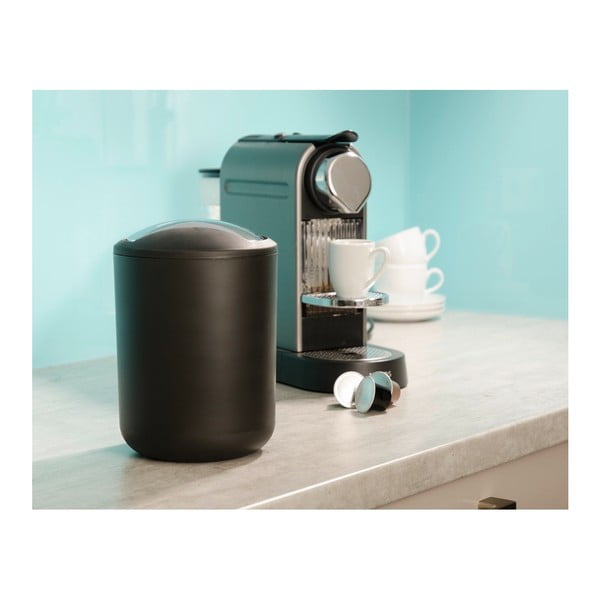 Černý odpadkový koš Wenko Brasil S, výška 21 cm-image-1