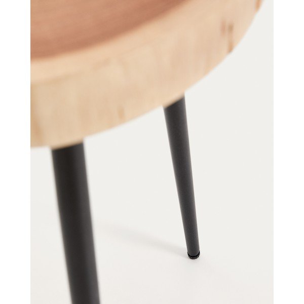 Kulatý odkládací stolek s deskou z akácie 35x35 cm Tanive – Kave Home-image-3