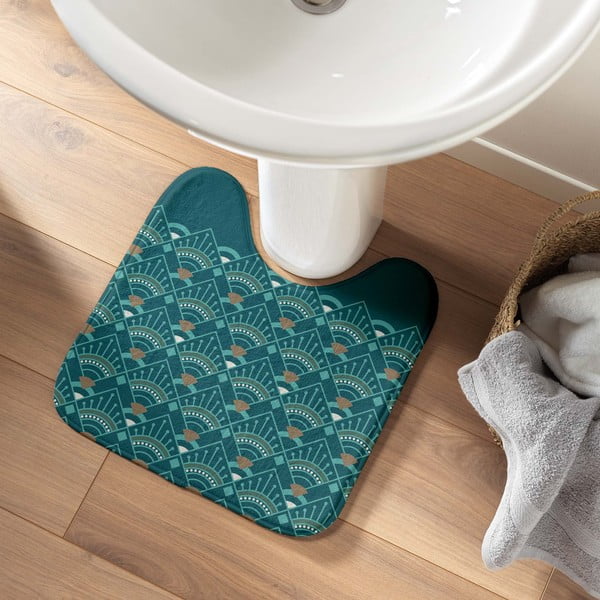 WC koupelnová předložka v petrolejové barvě 45x45 cm Imperia – douceur d'intérieur-image-1