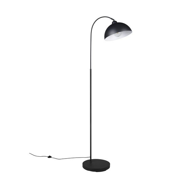 Černá stojací lampa s kovovým stínidlem (výška 170 cm) Sierra – Reality