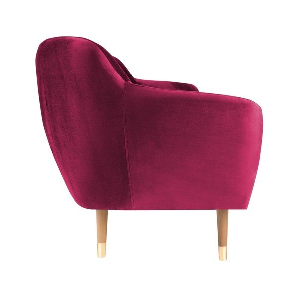 Růžová sametová pohovka Mazzini Sofas Benito, 158 cm-image-3