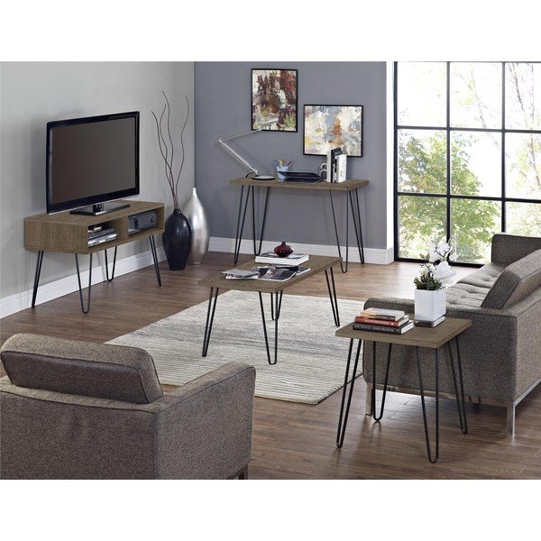 TV stolek v dekoru ořechu v přírodní barvě 107x63 cm Owen – Støraa-image-3