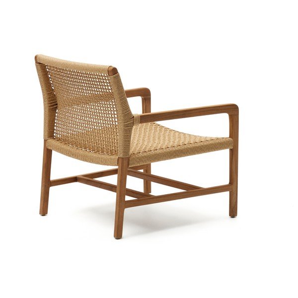 Dřevěné zahradní křeslo v přírodní barvě Sabolla – Kave Home-image-3