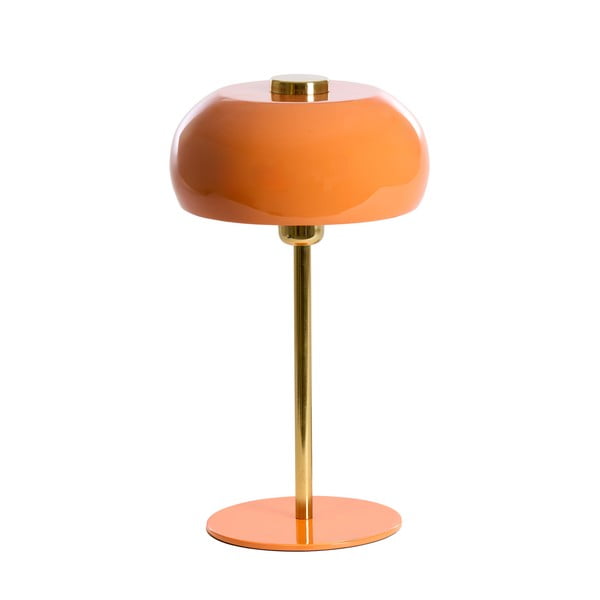 Oranžová stolní lampa s kovovým stínidlem (výška 40 cm) Surin – Light & Living