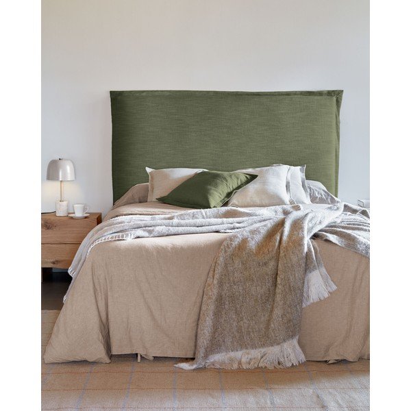 Zelené čalouněné čelo postele 166x106 cm Tanit – Kave Home-image-1