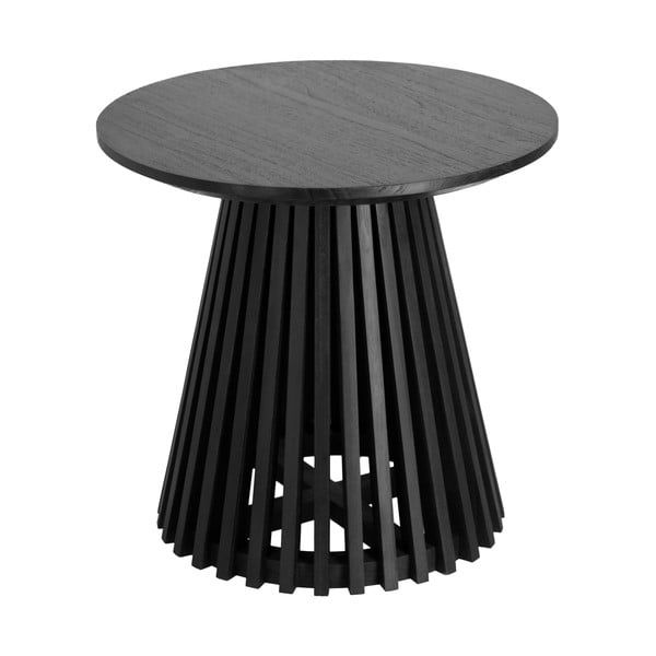 Černý odkládací stolek s deskou ze dřeva mindi Kave Home Irune