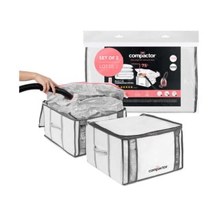 Vakuové vyztužené látkové úložné boxy na oblečení v sadě 2 ks 42x25x25 cm Life – Compactor