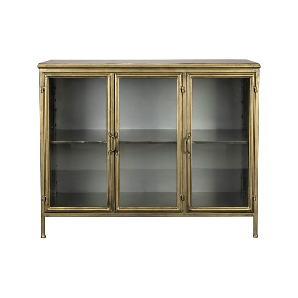 Kovová vitrína ve zlaté barvě 100x80x38,5 cm Gertlush – Dutchbone
