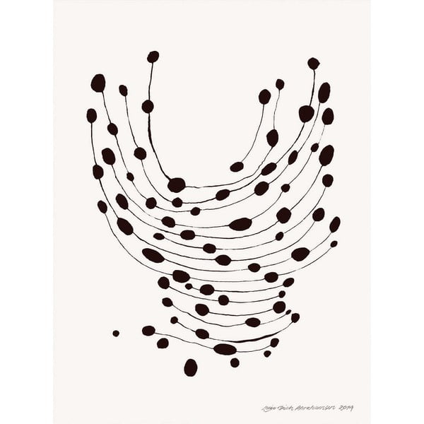 Plakát 30x40 cm Dancing Dots – Leise Dich Abrahamsen – The Poster Club