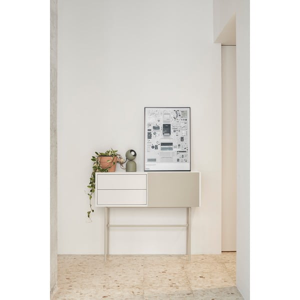 Béžovo-krémový konzolový stolek 35x110 cm Nube – Teulat-image-1