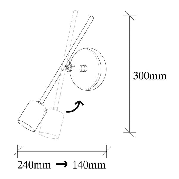 Nástěnné svítidlo do zásuvky ve stříbrné barvě Mizrak – Opviq lights-image-3
