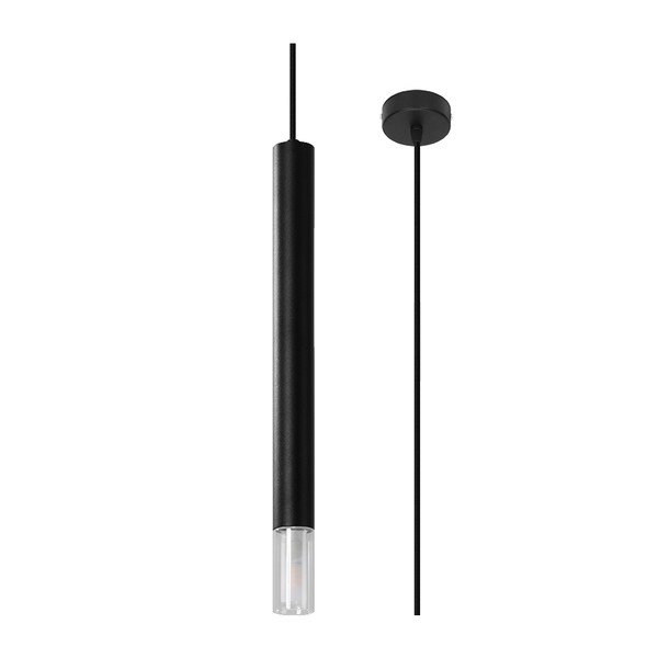 Černé kovové závěsné svítidlo ø 8 cm Vittoria – Sollux