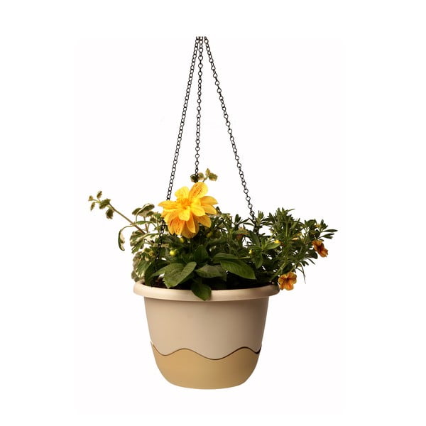 Bílý samozavlažovací květináč vhodný k zavěšení Plastia Mareta, délka 25 cm-image-3