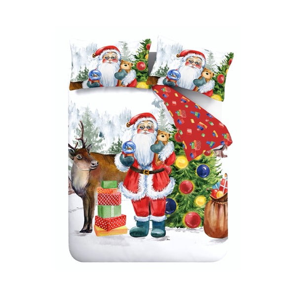 Povlečení na jednolůžko 135x200 cm Retro Santa – Catherine Lansfield