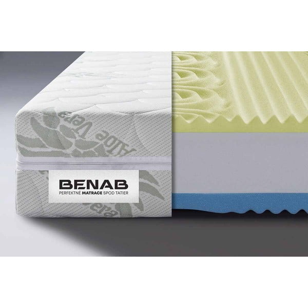 Tvrdá/středně tvrdá pěnová oboustranná/termoregulační matrace 120x200 cm BonLife VISCO – BENAB-image-1