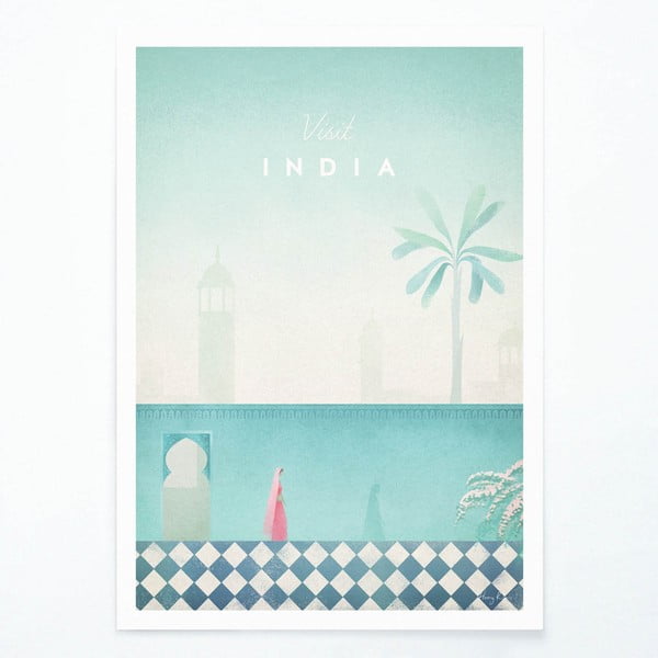 Plakát Travelposter India, 50 x 70 cm
