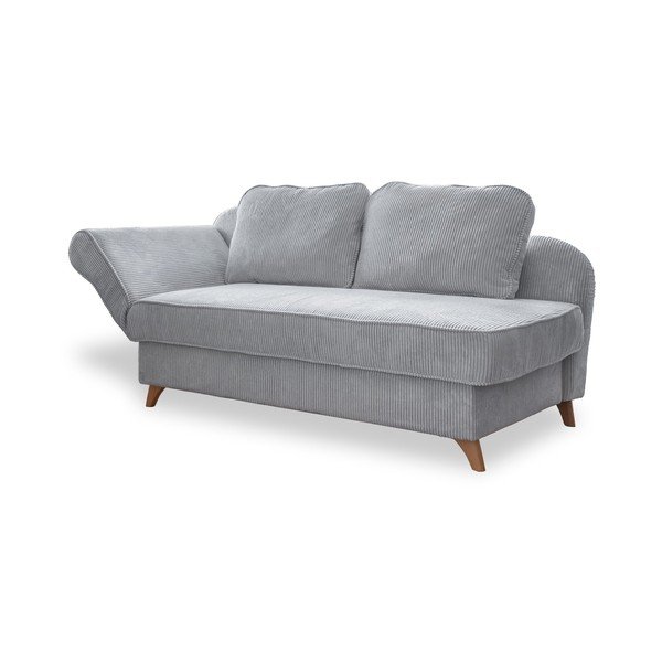 Světle šedá manšestrová lenoška (levý roh) Chic Charlotte – Miuform