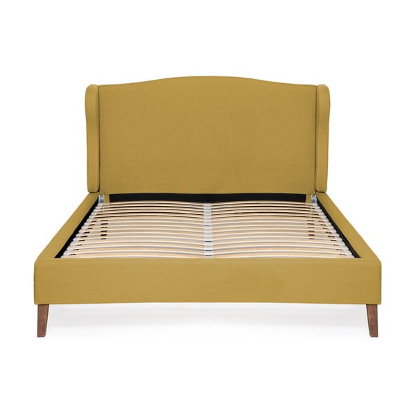 Kukuřičně žlutá postel Vivonita Windsor Linen, 200 x 180 cm