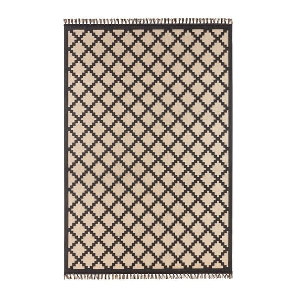 Béžovočerný koberec Hanse Home Intense Duro, 133 x 195 cm