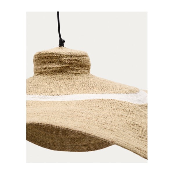 Závěsné svítidlo v přírodní barvě se stínidlem z mořské trávy ø 90 cm Albenya – Kave Home-image-2