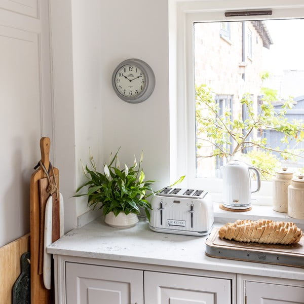 Nástěnné hodiny Kitchen Craft Living Nostalgia Grey, ⌀ 25,5 cm-image-1