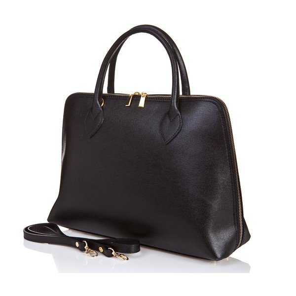 Černá kožená kabelka Massimo Castelli Liana-image-2