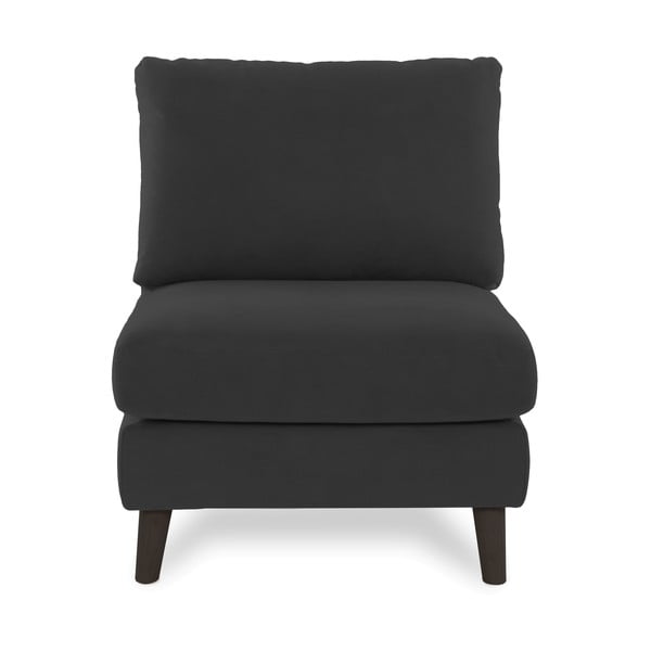 Antracitové křeslo s černými nohami Vivonita Bill-image-1